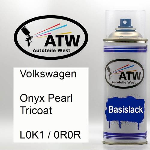 Volkswagen, Onyx Pearl Tricoat, L0K1 / 0R0R: 400ml Sprühdose, von ATW Autoteile West.